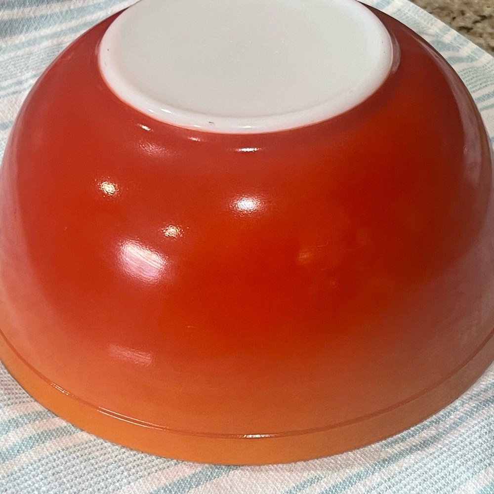 Vintage Orange Ceramic Bowl